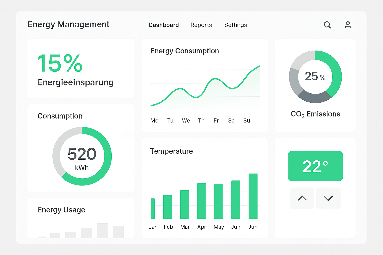 KIGA Dashboard Interface Mockup