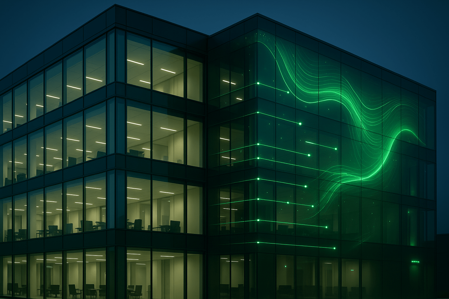 Smartes Gebäude mit Energievisualisierung